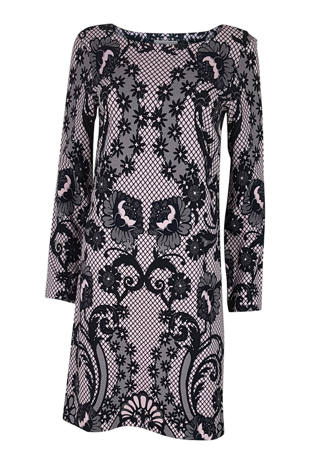 TEMPERLEY London Lace Print Shift Dress (8)-Temperley-The Freperie