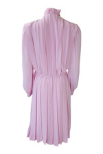 Load image into Gallery viewer, THE WHITE HOUSE Vintage Pink Pleated Long Sleeve Dress (44)-The White House-The Freperie
