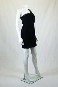 THEORY Taliana Silk One Shoulder Black Dress (UK 8)-Theyskens' Theory-The Freperie