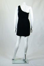 Load image into Gallery viewer, THEORY Taliana Silk One Shoulder Black Dress (UK 8)-Theyskens&#39; Theory-The Freperie
