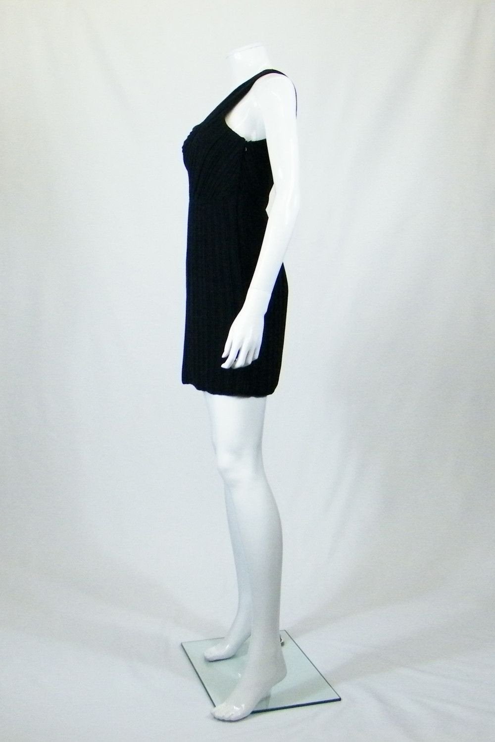THEORY Taliana Silk One Shoulder Black Dress (UK 8)-Theyskens' Theory-The Freperie