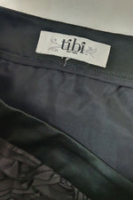 Load image into Gallery viewer, TIBI Black Silk Rose Petal Applique Mini Skirt (S)-The Freperie
