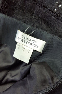 TOMASZ STARZEWSKI Silk Netted Skirt (10)-Tomasz Starzewski-The Freperie