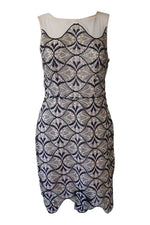 Load image into Gallery viewer, TOP SHOP Blush Pink Sleeveless Lace Overlay Bodycon Dress (UK 10)-Manoush-The Freperie
