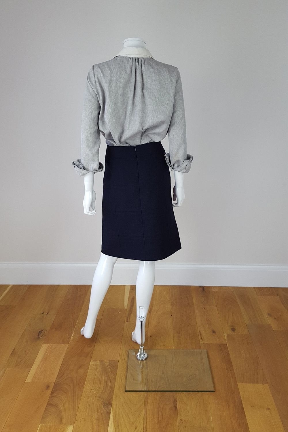 TORY BURCH For Bergdorf Goodman Navy Skirt (UK 12)-Tory Burch-The Freperie