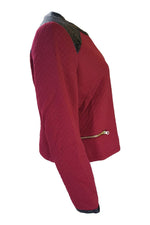 Load image into Gallery viewer, TRAFFIC PEOPLE Red Quilted Zip It Cropped Jacket (XL)-Traffic People-The Freperie
