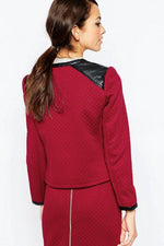 Load image into Gallery viewer, TRAFFIC PEOPLE Red Quilted Zip It Cropped Jacket (XL)-Traffic People-The Freperie
