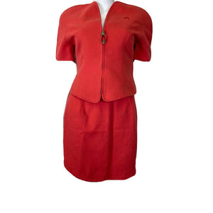 Thierry Mugler Coral Skirt Suit - XS-The Freperie
