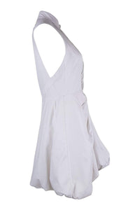 UNLABELLED Cream Cotton Silk Lined Shirt Dress (S)-Unlabelled-The Freperie