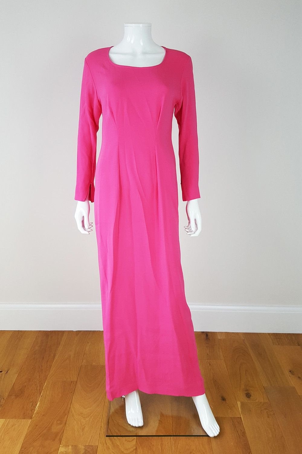 STELLA McCARTNEY Cady Pillar Hot Pink Maxi Dress-Stella McCartney-The Freperie