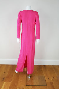 STELLA McCARTNEY Cady Pillar Hot Pink Maxi Dress-Stella McCartney-The Freperie