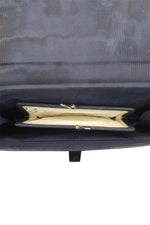 Load image into Gallery viewer, UNLABELLED VINTAGE 1960s 1970s Navy Blue Leather Flap Front Purse (M)-Unlabelled-The Freperie
