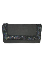 Load image into Gallery viewer, UNLABELLED VINTAGE black sequin decorated clutch purse (M)-Unlabelled-The Freperie
