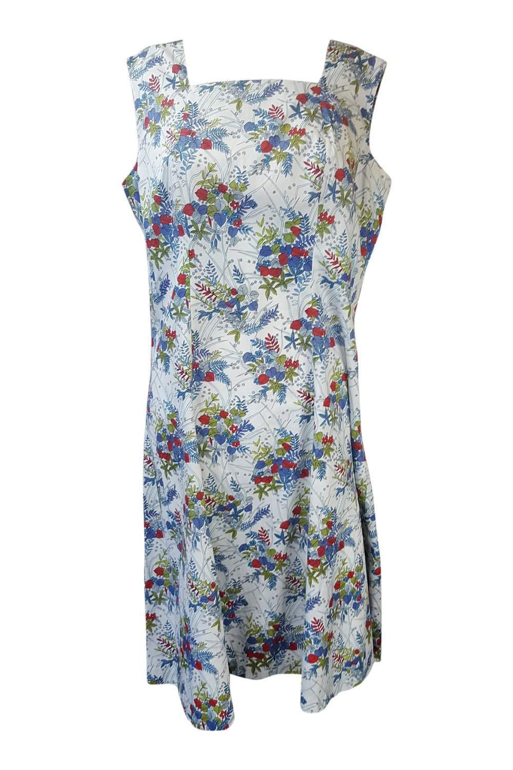 UNLABELLED Vintage 1950's Inspired Floral Sun Dress (L/M)-The Freperie-The Freperie