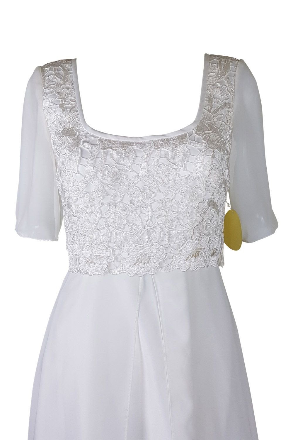 VINTAGE STYLE Demure Wedding Dress (S)-The Freperie-The Freperie