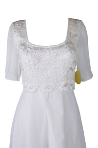VINTAGE STYLE Demure Wedding Dress (S)-The Freperie-The Freperie