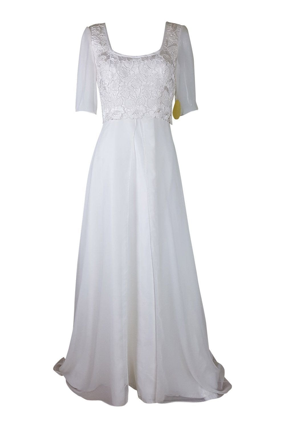 VINTAGE STYLE Demure Wedding Dress (S)-The Freperie-The Freperie