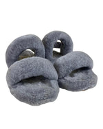 Load image into Gallery viewer, Ugg Oh Yeah Fluffy Double Strap Flat Sandals in Grey UK 5 | EU 38-The Freperie
