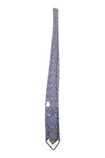 Load image into Gallery viewer, VALENTINO Men&#39;s 100% Wool Blue Tie With Cream Check Repeat (55L)-Valentino-The Freperie
