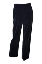 Load image into Gallery viewer, VALENTINO Miss V Black Cotton Velvet Trousers (42)-Valentino-The Freperie
