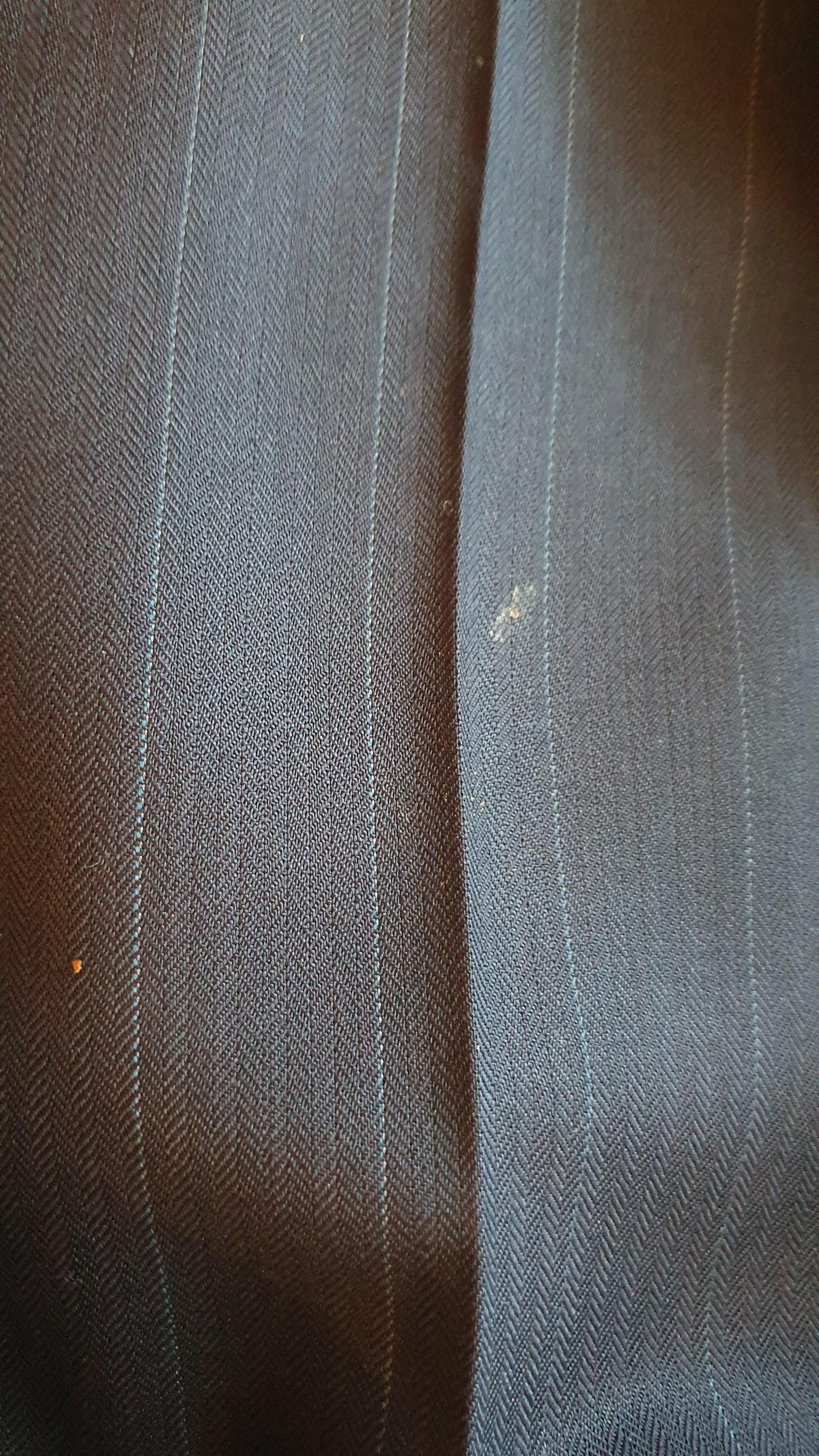 VALENTINO Uomo VIntage Double Breasted Navy Pinstripe Wool Suit-The Freperie