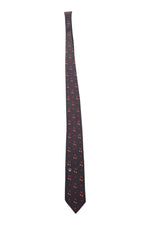 Load image into Gallery viewer, VALENTINO Vintage 100% Silk Black Berry Print Tie (55&quot;)-The Freperie

