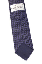 Load image into Gallery viewer, VALENTINO Vintage Silk Purple Geometric Print Tie-Valentino-The Freperie
