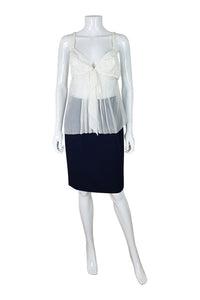 VINTAGE VALENTINO Silk Lined Pencil Skirt (UK 6)-Valentino-The Freperie