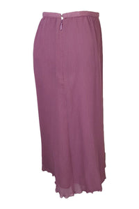 VALENTINO Vintage Plum Purple Silk Skirt (UK 6)-Valentino-The Freperie