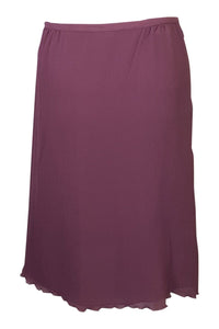 VALENTINO Vintage Plum Purple Silk Skirt (UK 6)-Valentino-The Freperie