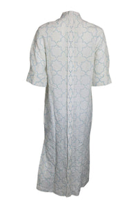 VARANA 100% Cotton Light Weight Geometric Repeat Shirt Dress (8)-The Freperie