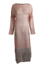 Load image into Gallery viewer, VARANA 100% Silk Light Weight Geometric Repeat Kaftan (6)-The Freperie
