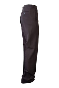 VICTOR VICTORIA Brown Wool Blend Tailored Trousers (54)-Victor Victoria-The Freperie