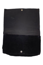 Load image into Gallery viewer, VINTAGE 1930s Black Velvet Handmade Embroidered Floral Zardozi Clutch Evening Bag (S)-Unbranded-The Freperie
