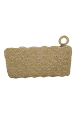 Load image into Gallery viewer, UNLABELLED VINTAGE light taupe shell woven clutch bag (M)-Unlabelled-The Freperie
