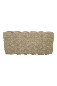 VINTAGE 1950s 1960s Microbeaded Shell Repeat Clutch Bag (M)-The Freperie