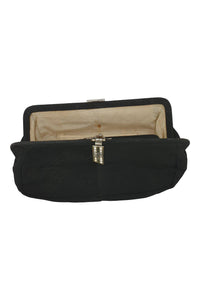 UNLABELLED VINTAGE 1950s 1960s Pleated Cotton Clutch Purse (S)-Unlabelled-The Freperie