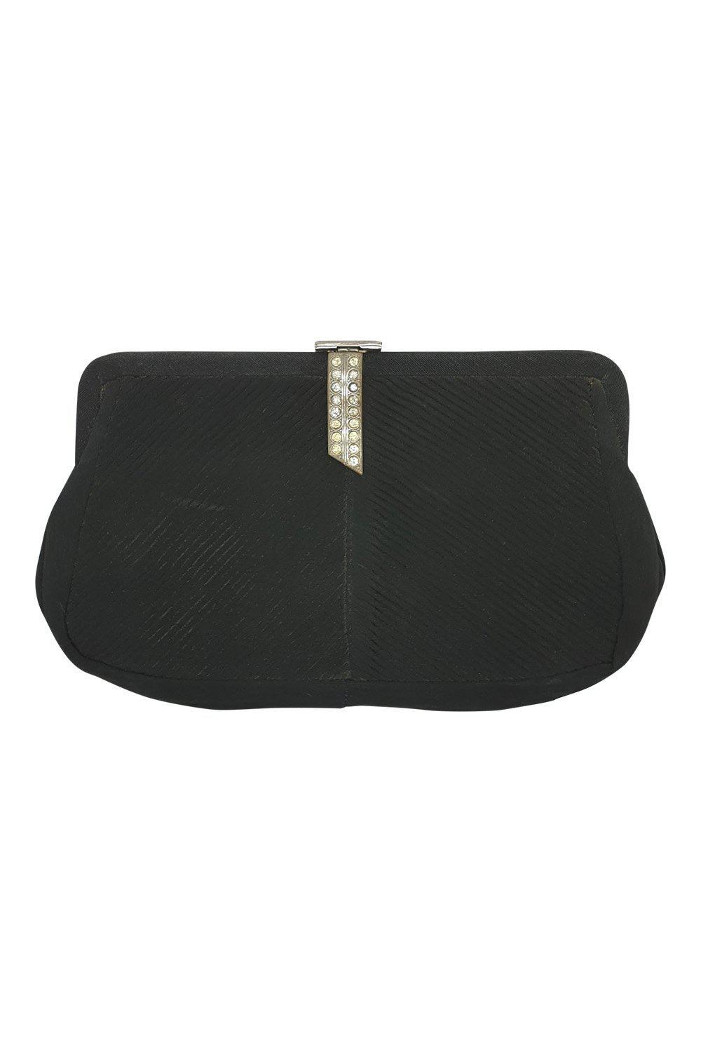 UNLABELLED VINTAGE 1950s 1960s Pleated Cotton Clutch Purse (S)-Unlabelled-The Freperie