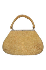 Load image into Gallery viewer, VINTAGE 1950s Plastic Bubble Custard Yellow Top Handle Bag (M)-Unbranded-The Freperie
