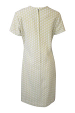 Load image into Gallery viewer, UNBRANDED Lime Green And White Geometric Vintage Dress (UK 14)-Unbranded-The Freperie
