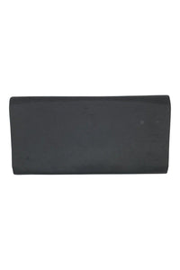 VINTAGE 1980s 1990s Black Fabric Gold Mosaic Front Envelope Clutch (S)-The Freperie