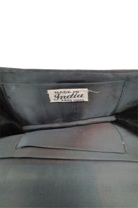 VINTAGE Black Velvet Jewel Embellished Embroidered Zardozi Handbag (S)-Unbranded-The Freperie
