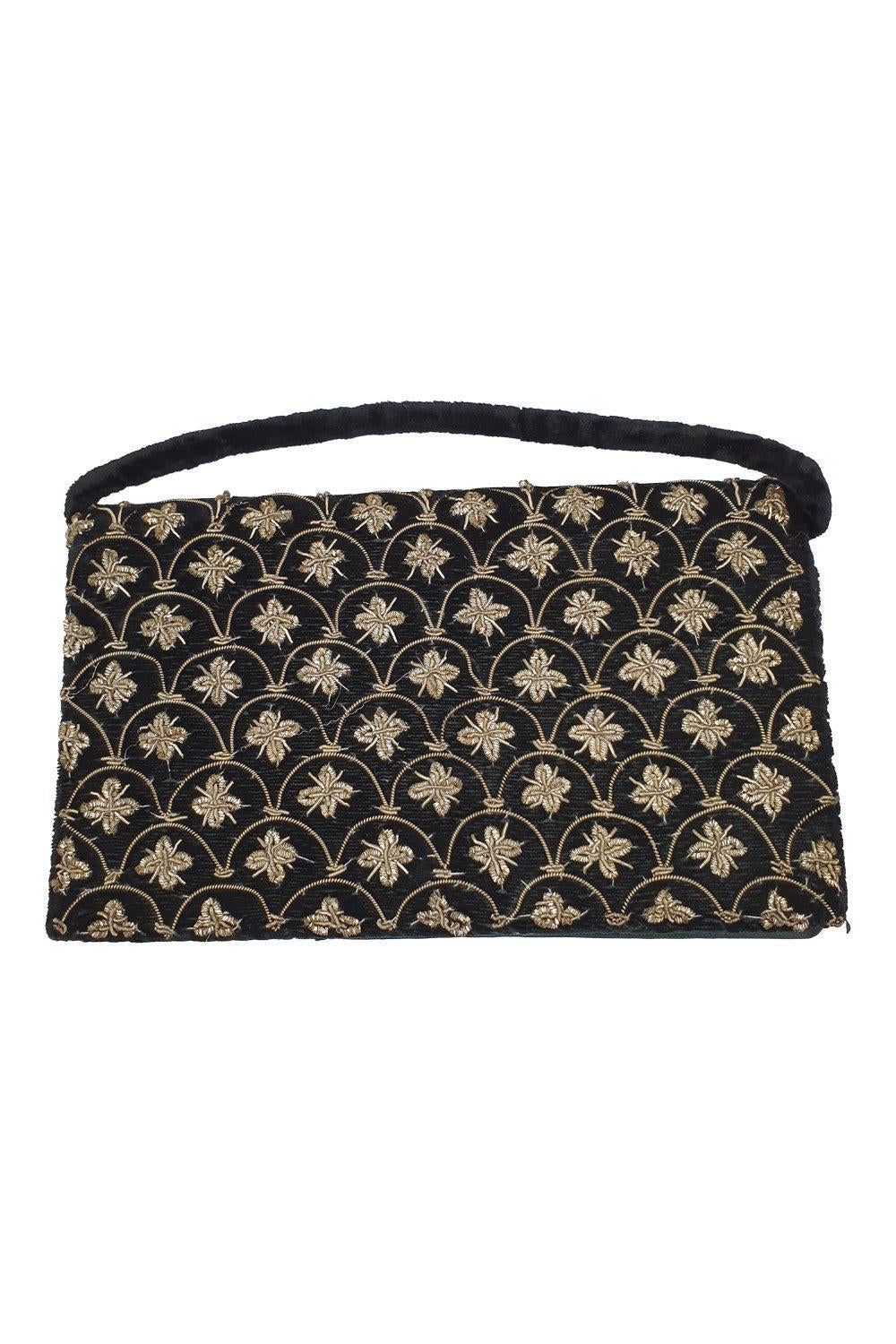 VINTAGE Janette Venus 1661 Made in India L812 Handmade Zardozi Bag (S)-Unbranded-The Freperie