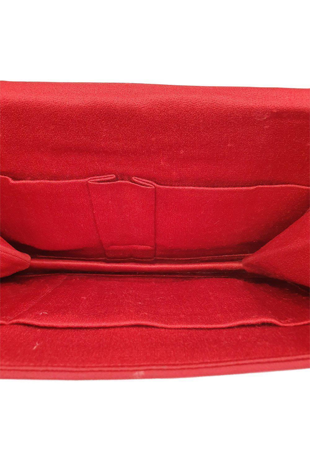 VINTAGE Lipstick Red 1940s Fabric Handbag (M)-Unbranded-The Freperie