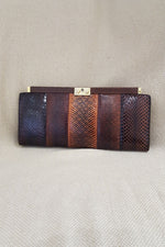 Load image into Gallery viewer, VINTAGE Snakeskin Clutch Bag-Unbranded-The Freperie

