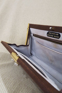 VINTAGE Snakeskin Clutch Bag-Unbranded-The Freperie