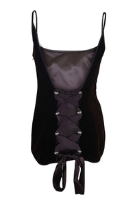 VINTAGE VALENTINO Boutique Brown Velvet Bodice (12)-Valentino-The Freperie