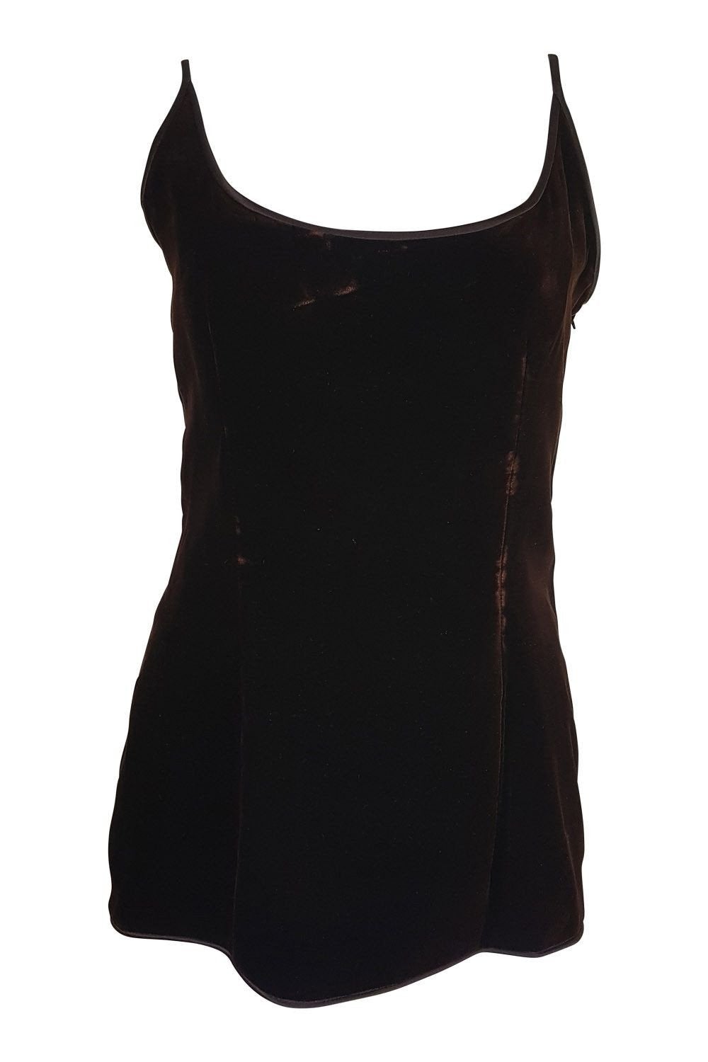 VINTAGE VALENTINO Boutique Brown Velvet Bodice (12)-Valentino-The Freperie
