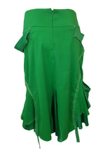 Load image into Gallery viewer, VOUS LES FEMME Green Knee Length Skirt (UK 6)-Vous Les Femme-The Freperie
