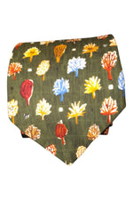 Load image into Gallery viewer, YVES SAINT LAURENT Men&#39;s Silk Tie Green Tree Repeat (57 L)-Yves Saint Laurent-The Freperie
